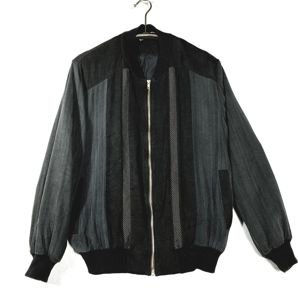 St. Croix Size S Bomber Jacket Black Striped Full Zip Mens MSRP $495